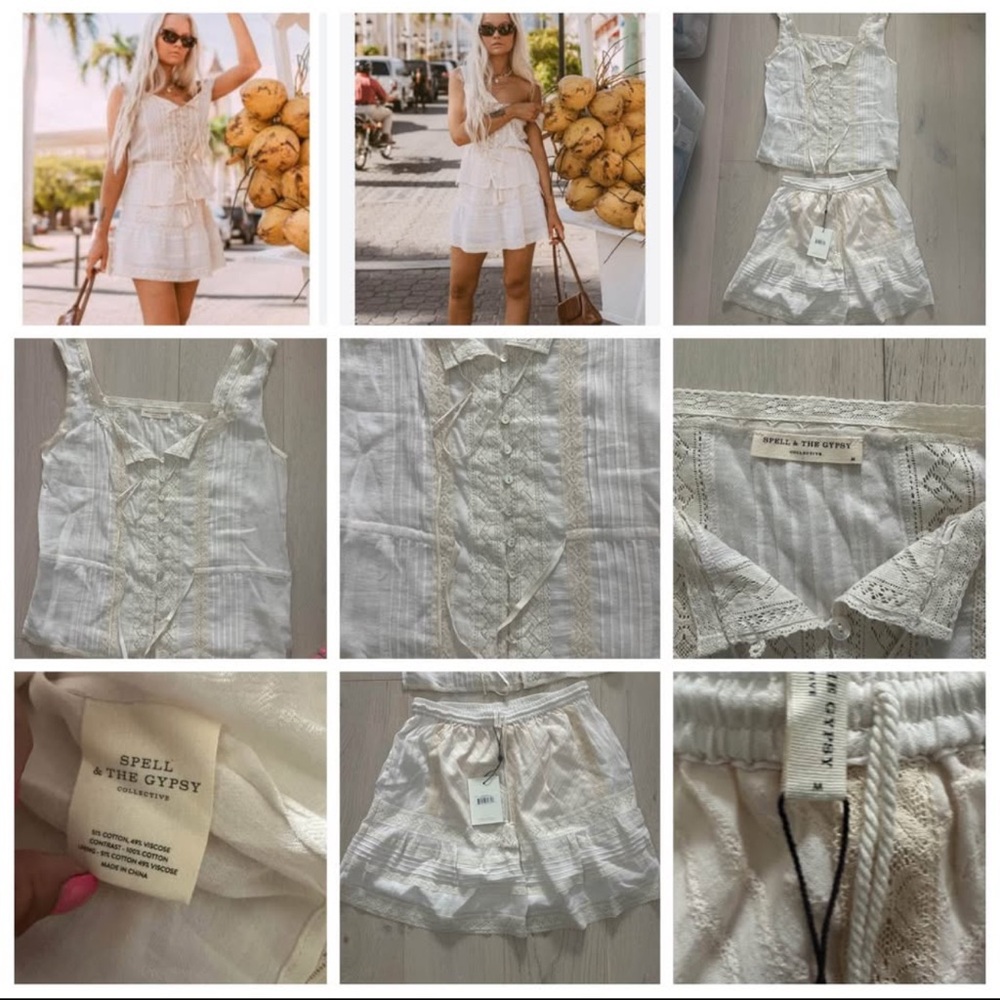 🌴Spell Cinder 2 PC SET Cami & Skirt sz Medium